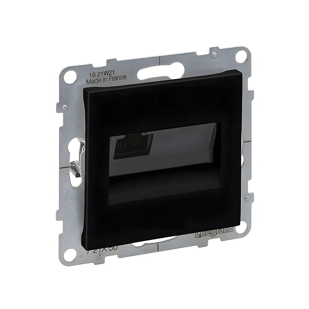 Комп'ютерна розетка SUNO RJ45 категорія 5E UTP чорна Legrand 721450