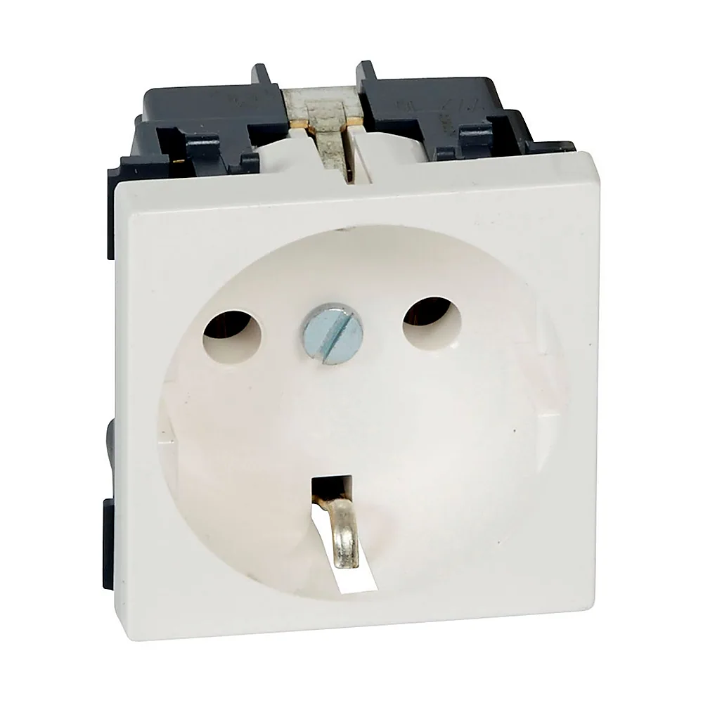Розетка Legrand Mosaic 2Р+З 2 модулі біла 077210