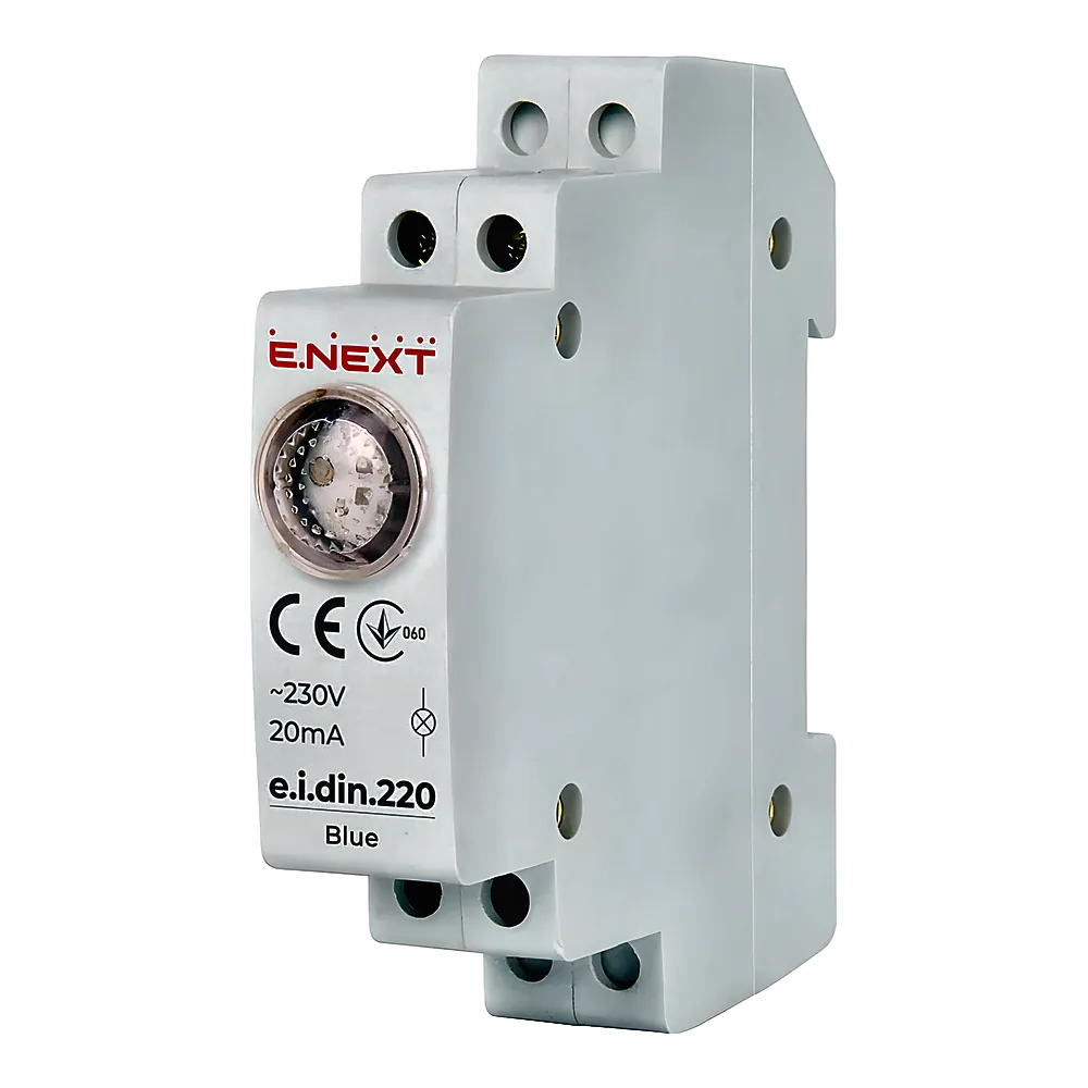 Індикатор e.i.din.220.blue на DIN-рейку синій E.NEXT p059003