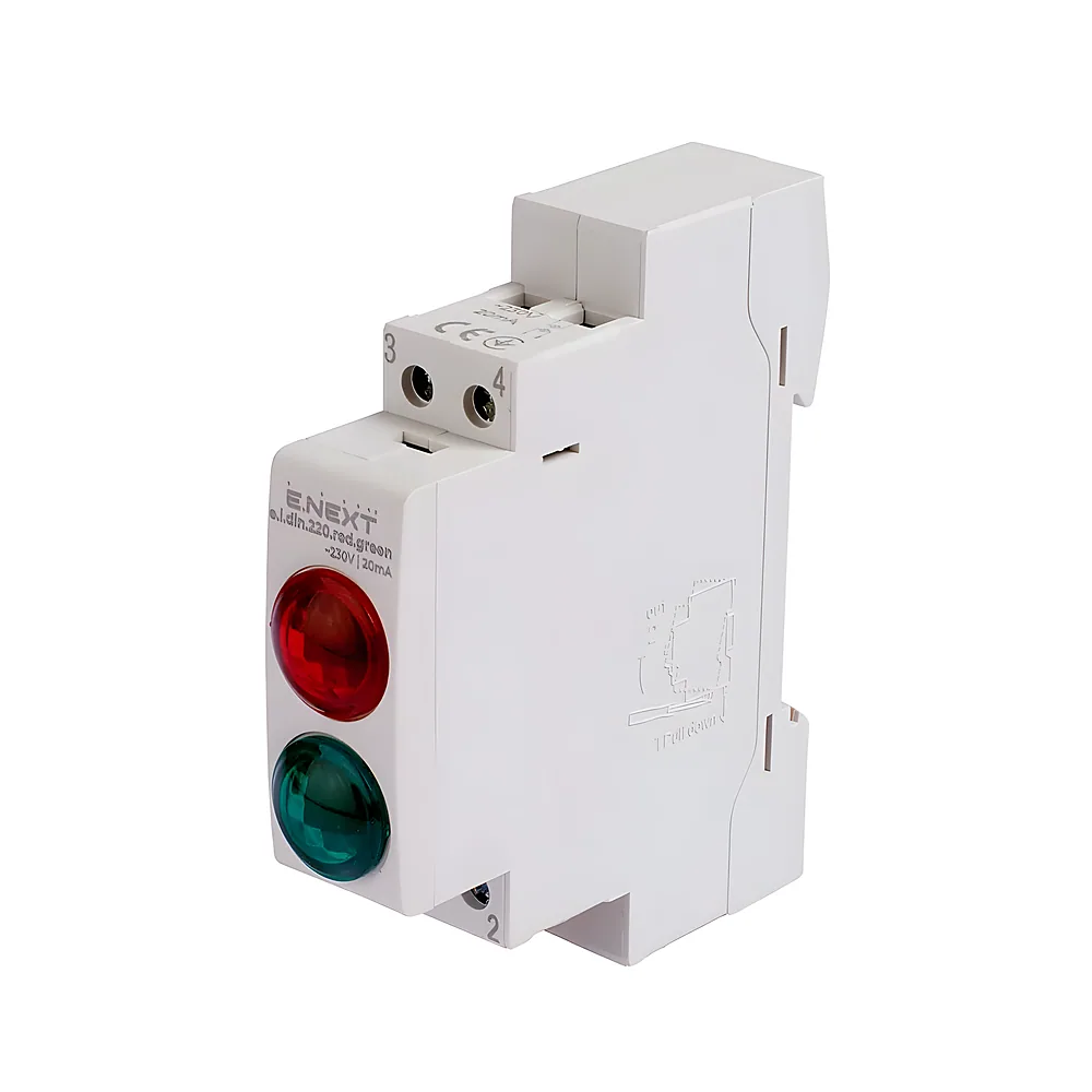 Індикатор e.i.din.220.red.green червоно-зелений E.NEXT p059007