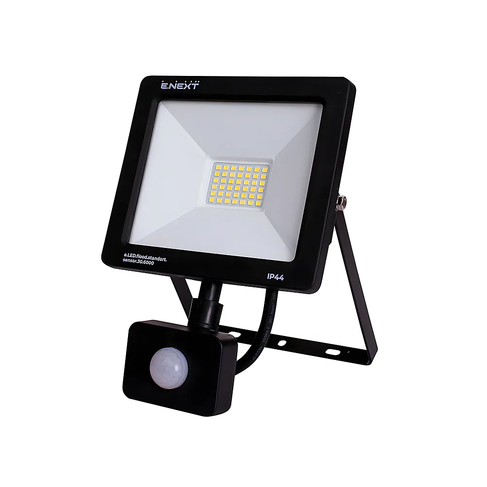 Прожектор світлодіодний e.LED.flood.stand.sensor 30 Вт 6000 K чорний E.NEXT l0790008
