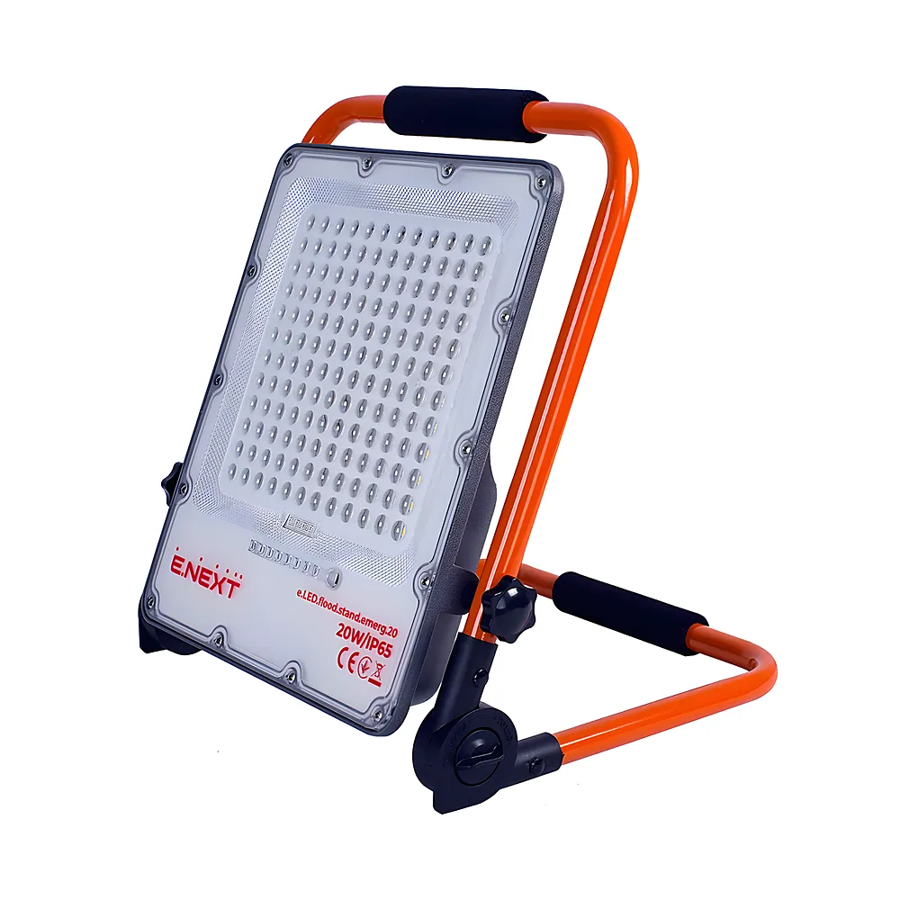 Світлодіодний прожектор акумуляторний e.LED.flood.stand.emerg.20 помаранчевий E.NEXT l0790014