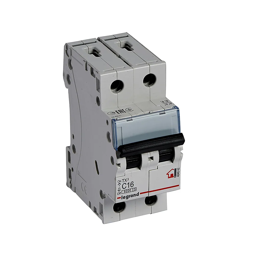 Автоматичний вимикач Legrand TX3 C 16A 2P 6kA 404042
