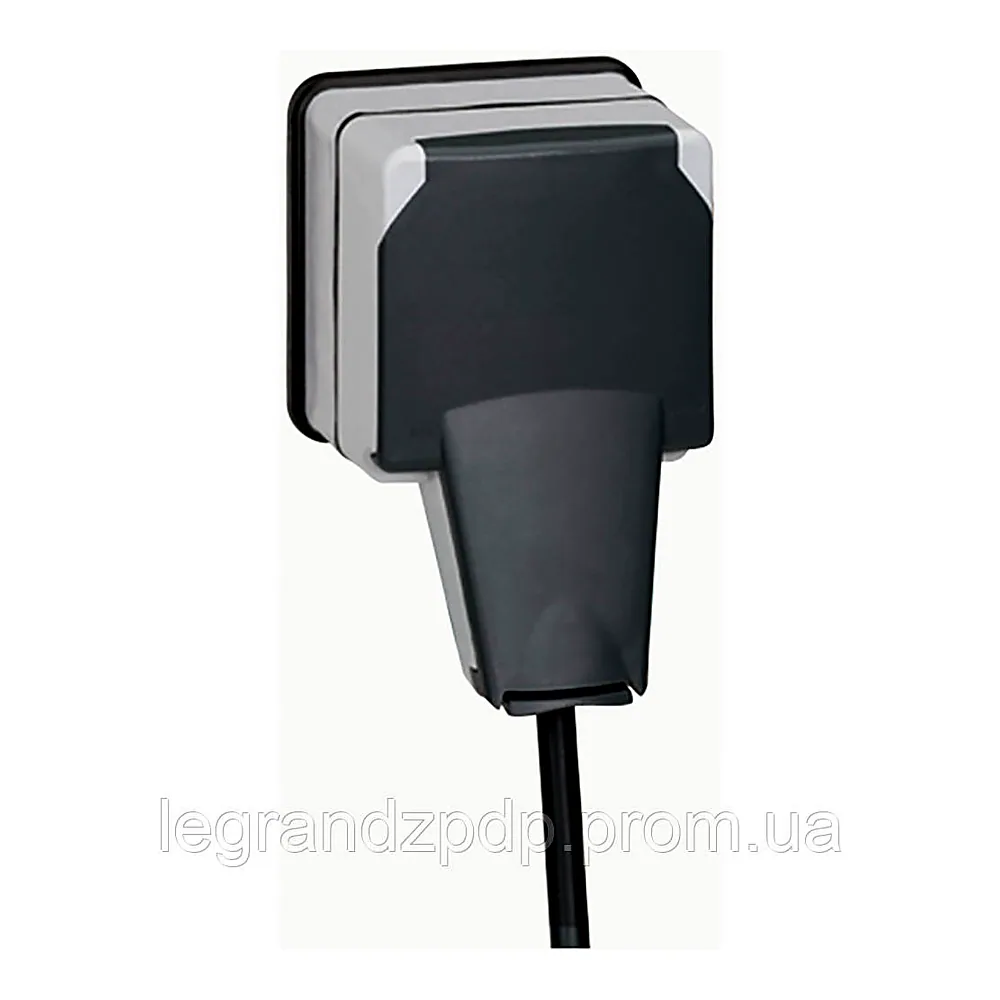Розетка Legrand PLEXO 090465 2К+З з кришкою французький стандарт IP66/IK08