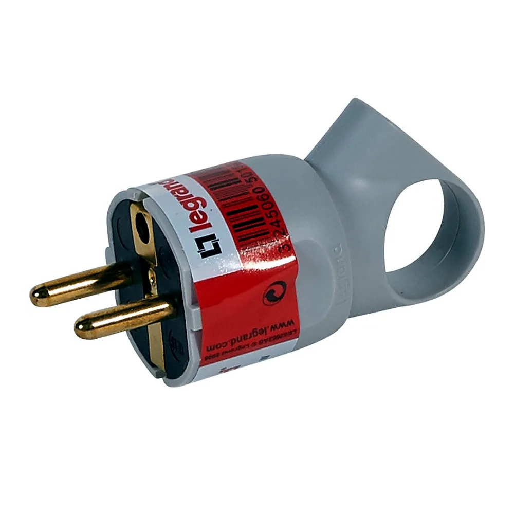 Вилка Legrand 2К+З сіра 050192