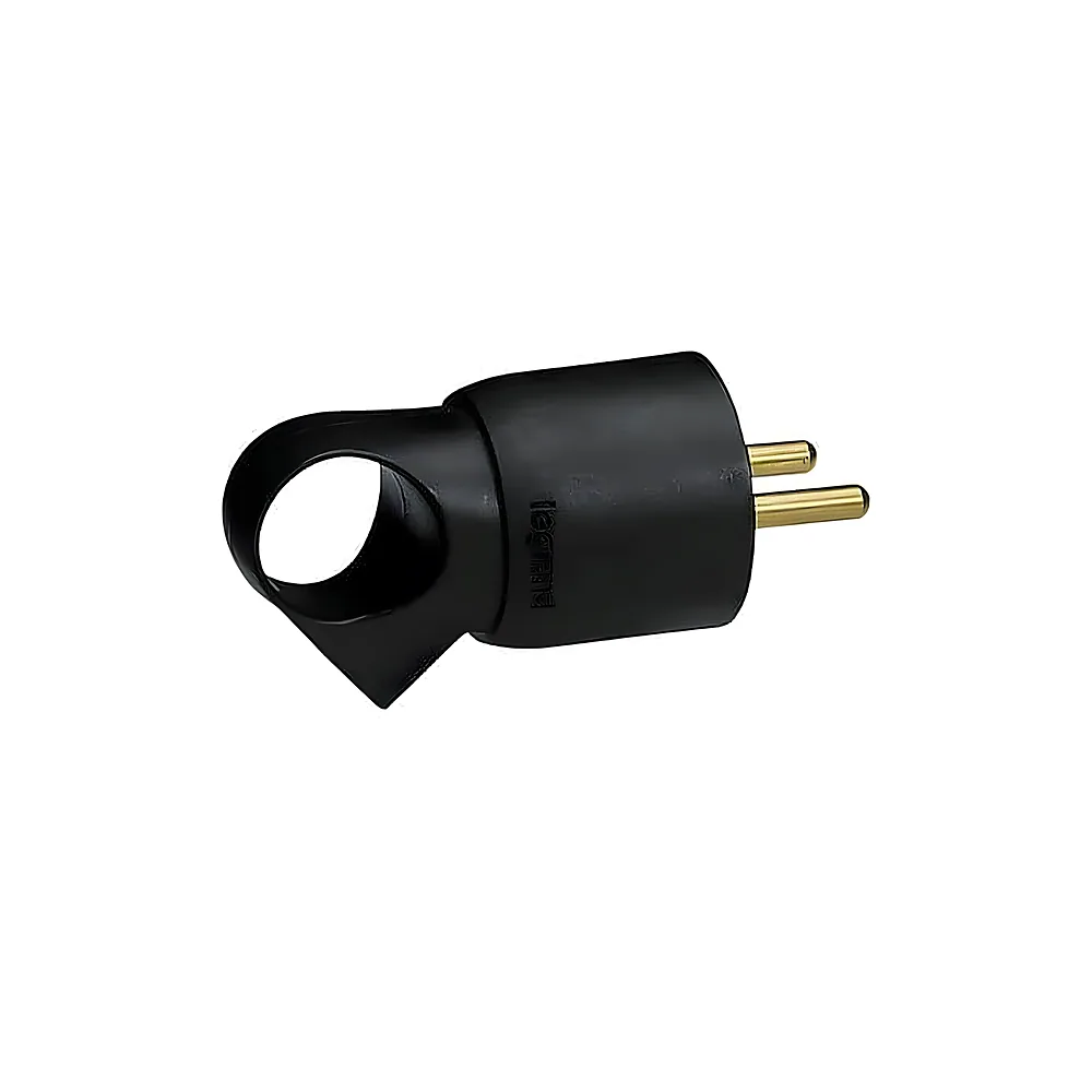Вилка 2К+З чорна Legrand 050194