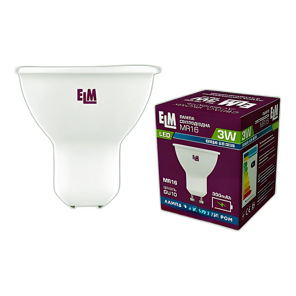 Лампа LED Electrum ELM Led MR16 PA10B 3W GU10 4000K 18-0197