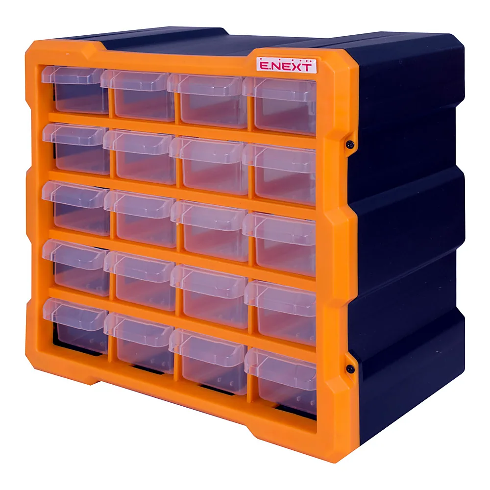 Органайзер пластиковий, e.toolbox.pro.18, 20-секційний 267х157х262мм