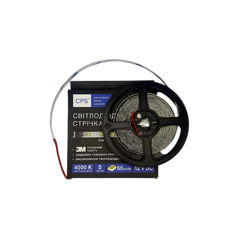 Світлодіодна стрічка CPS 12 В 8 мм 60 LED/м 2835 5 м Erste CLS-12D60K40