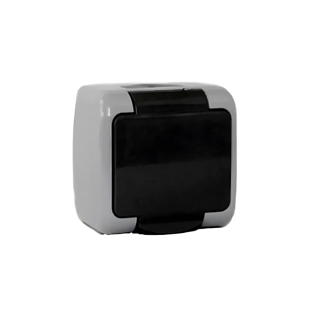 Розетка Outdoor з заземленням внутрішнього встановлення IP54 сіра Erste E8005-42