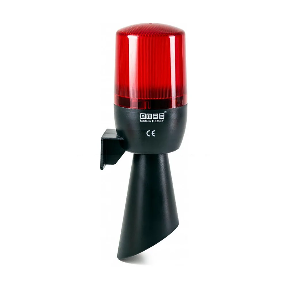 Проблисковий маяк EMAS O070 червоний з зумером 12-24V AC/DC IT070R024Z