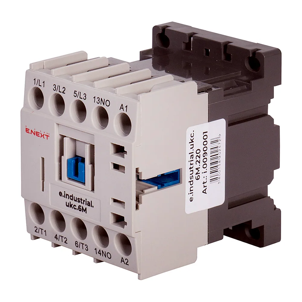 Контактор E.NEXT e.industrial.ukc.6M.220 6А 220В no i.0090001