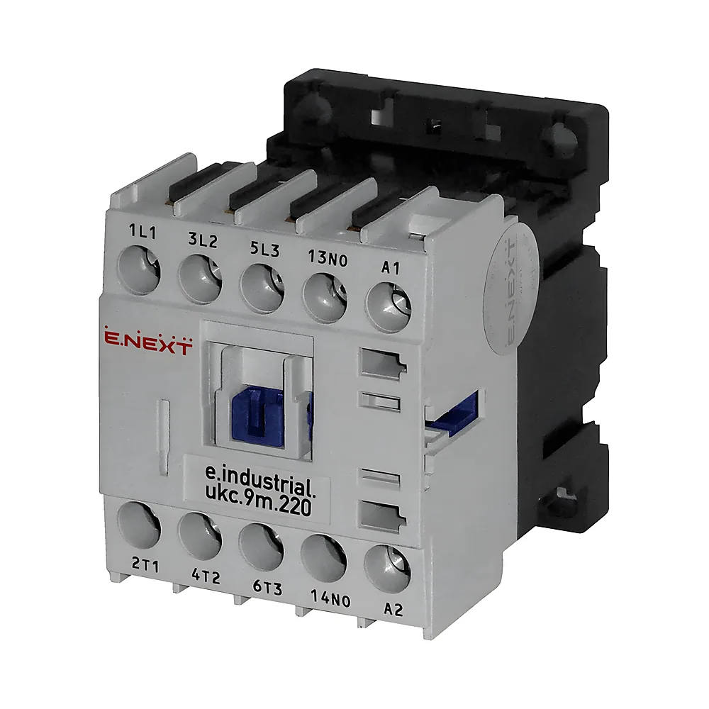 Контактор e.industrial.ukc.9M.220 9 А 220 В 1NO малогабаритний E.NEXT i.0090017