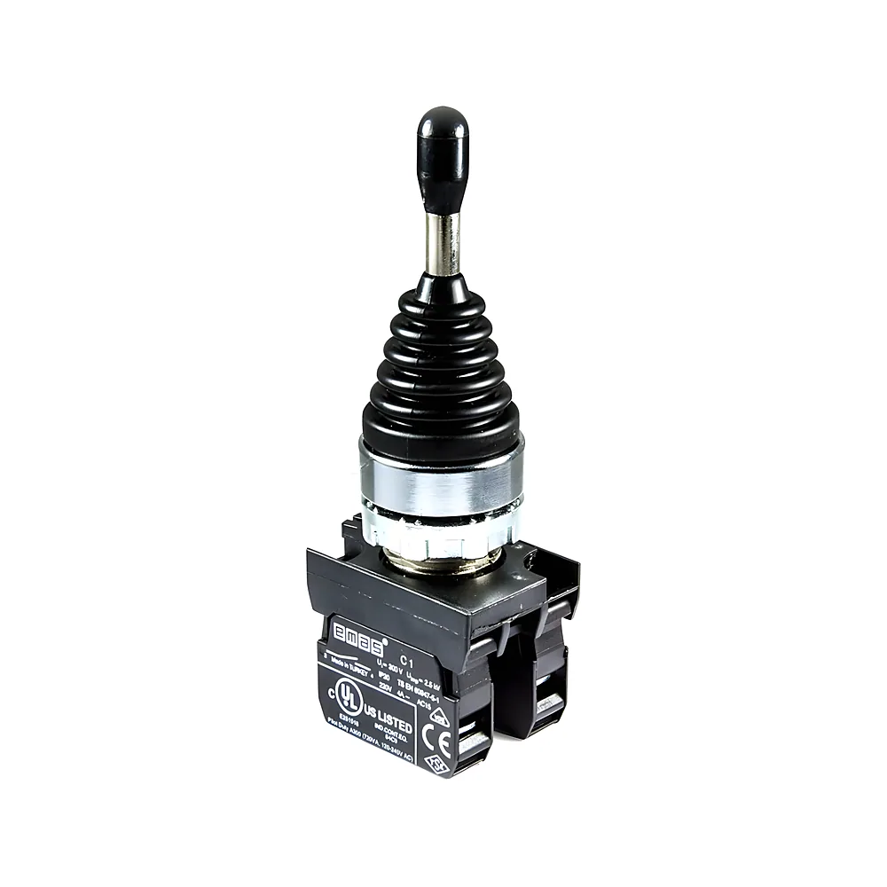 Кнопка-джойстик 2-позиційна з фіксацією 2NO IP65 біла метал EMAS CM101DJ20