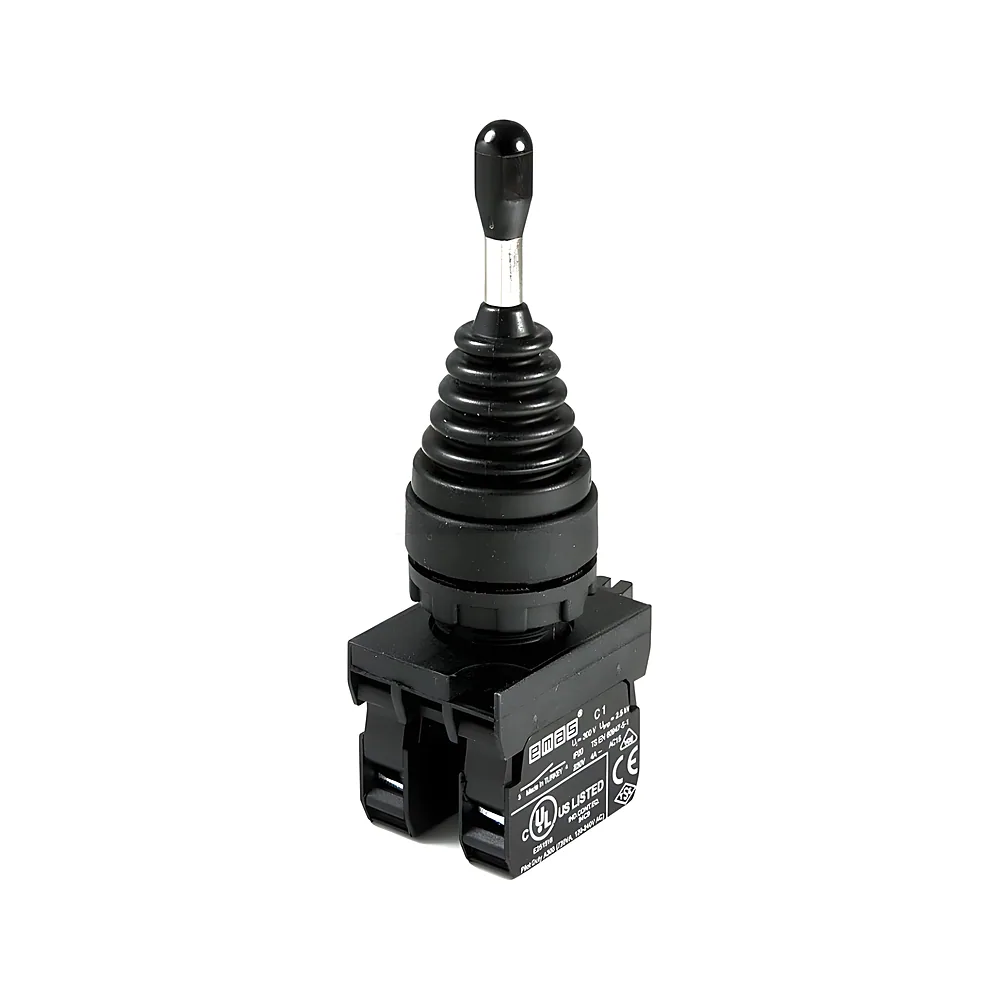 Кнопка-джойстик 2-позиційна 2NO IP65 чорна пластик EMAS CP101DJ21