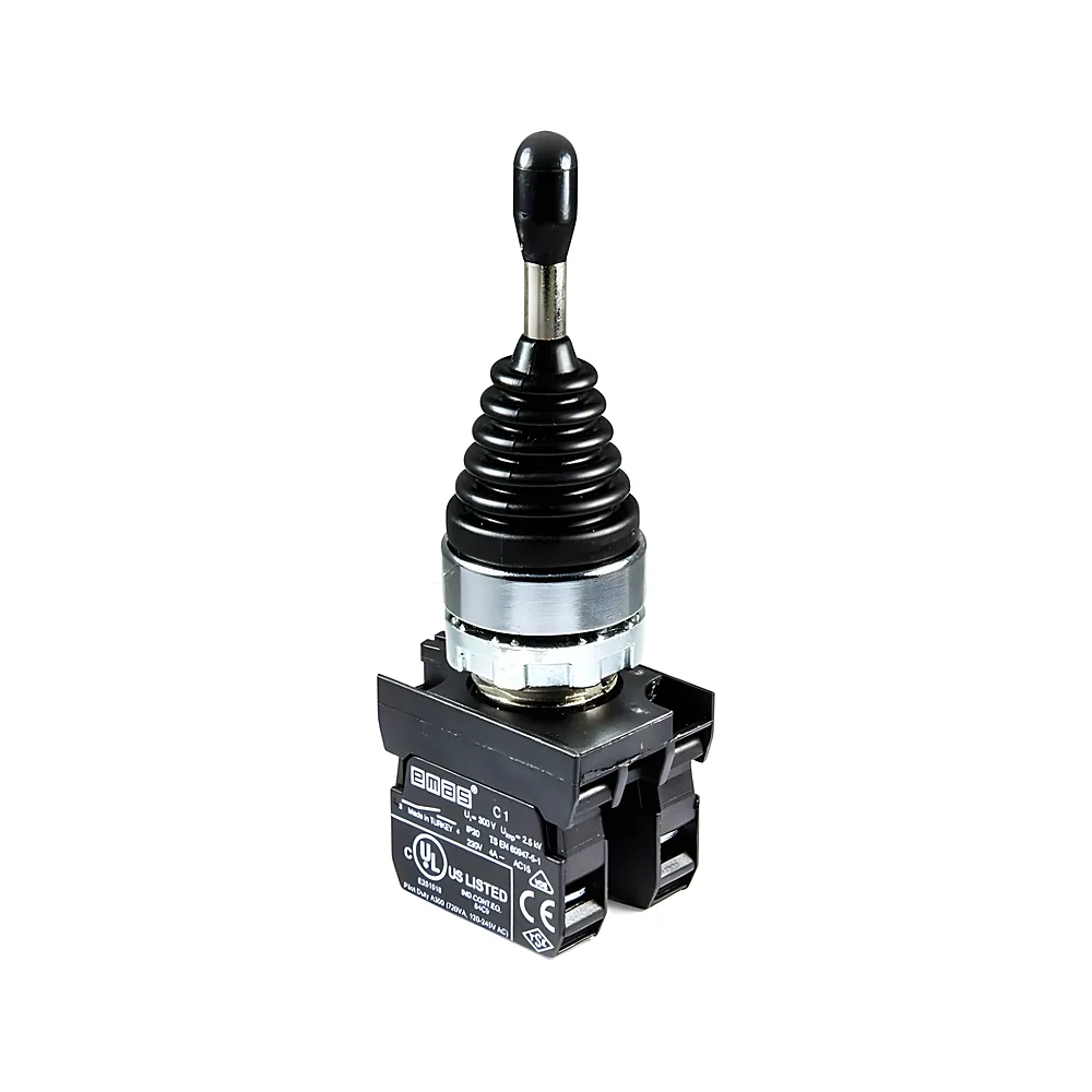 Кнопка-джойстик 2-позиційна 2NO IP65 чорна метал EMAS CM101DJ21