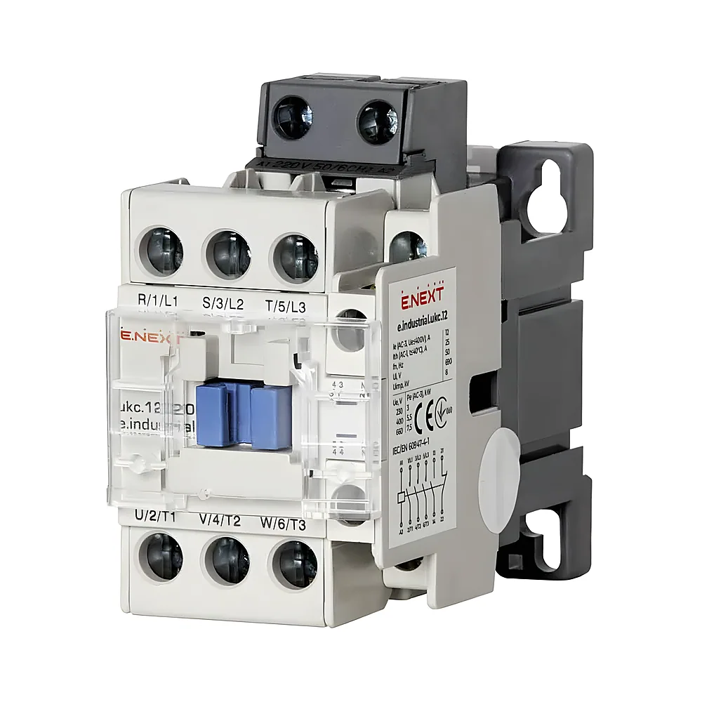 Контактор e.industrial.ukc.12.220 12 А 220 В NO+NC E.NEXT i.0090002