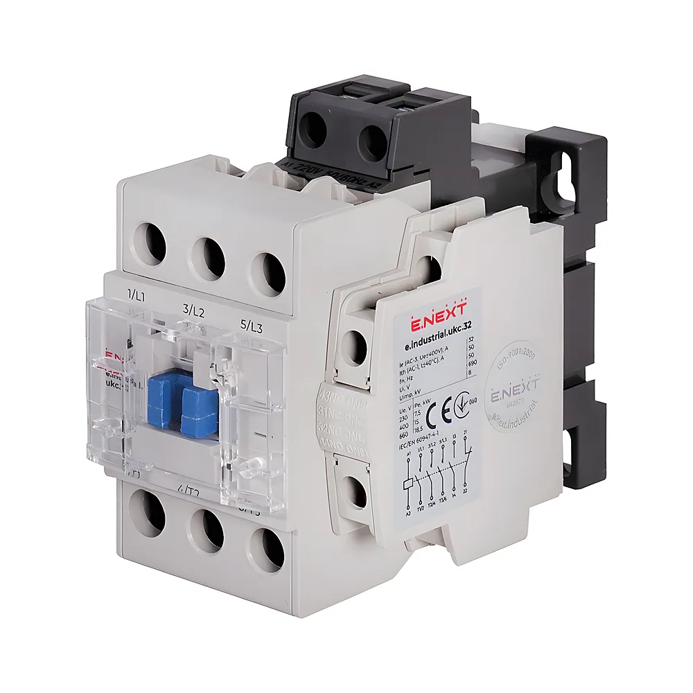 Контактор e.industrial.ukc.32.380 32 А 380 В 3P 1NO+1NC E.NEXT i.0090031