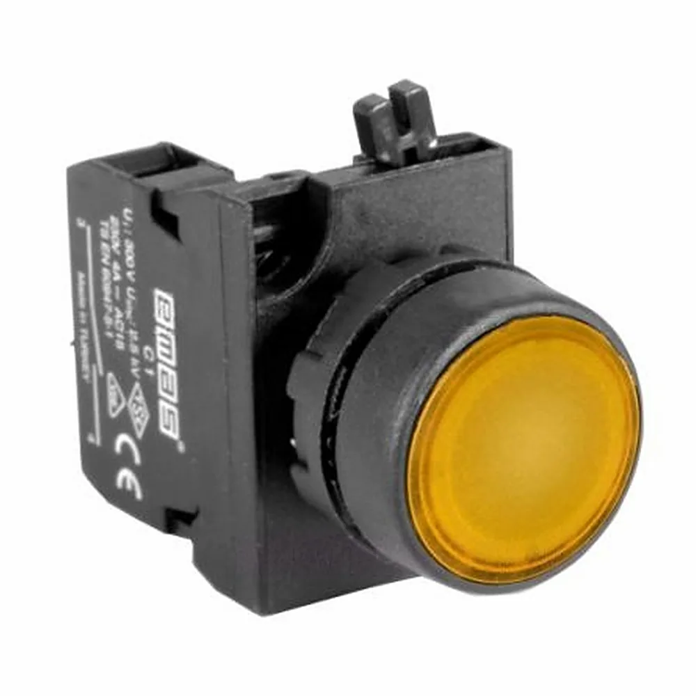 Кнопка EMAS CP100DS жовта 1НО IP65