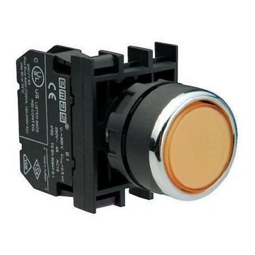 Кнопка EMAS B100DS жовта 1НО