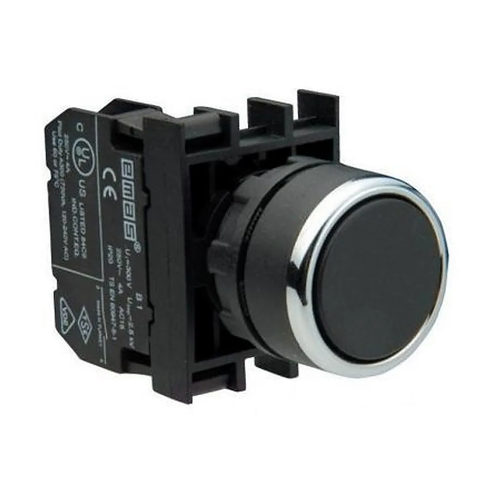 Кнопка EMAS B100DH чорна 1НО