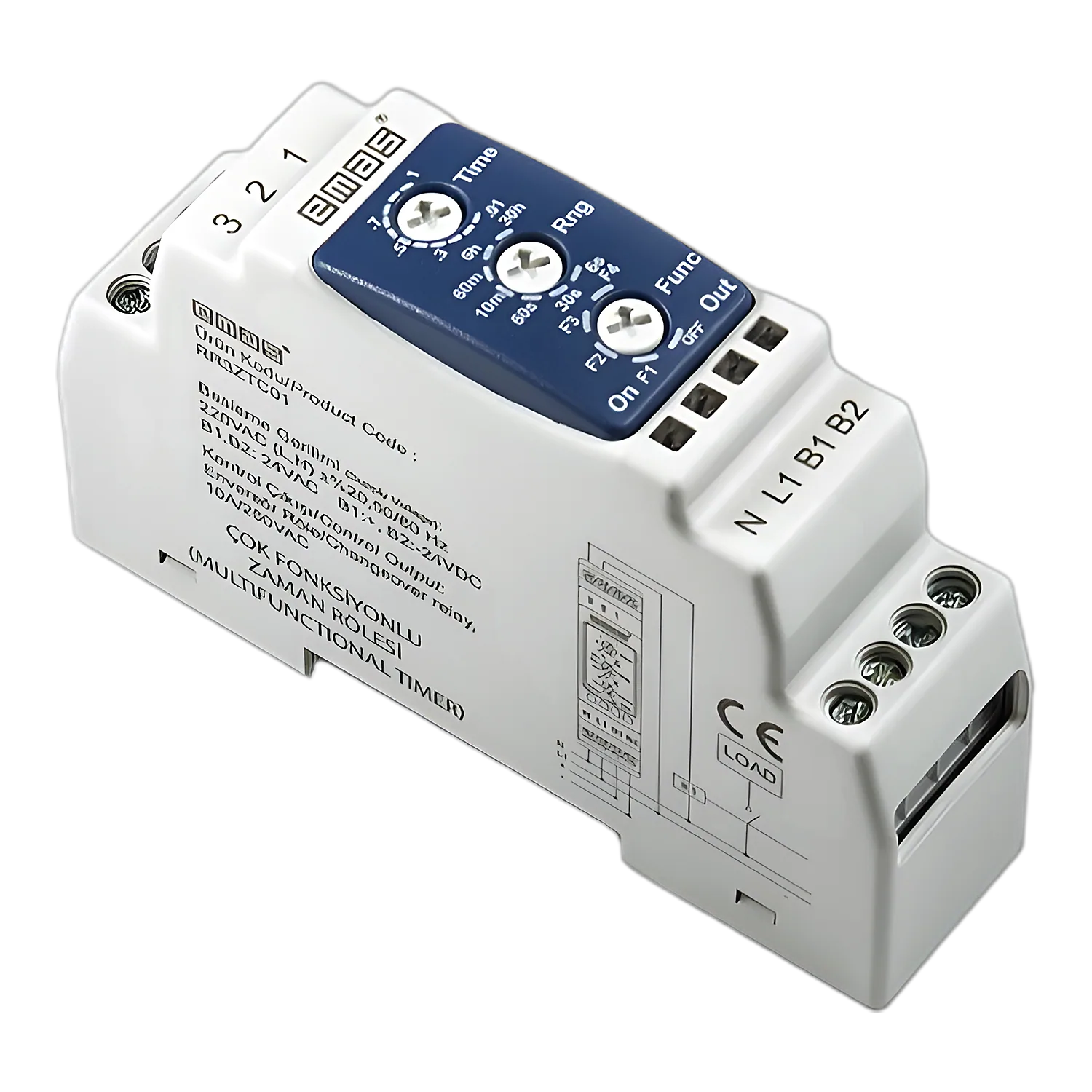 Реле часу EMAS 0,1-30 с 24 VDC/VAC-220VAC RR3ZTS30