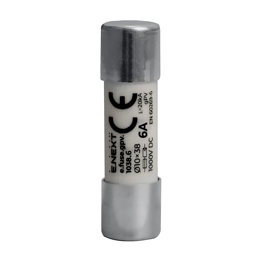 Запобіжник плавкий e.fuse.gpv.1038.6, 10x38, gPV, 6A, 1000VDC, 20kA