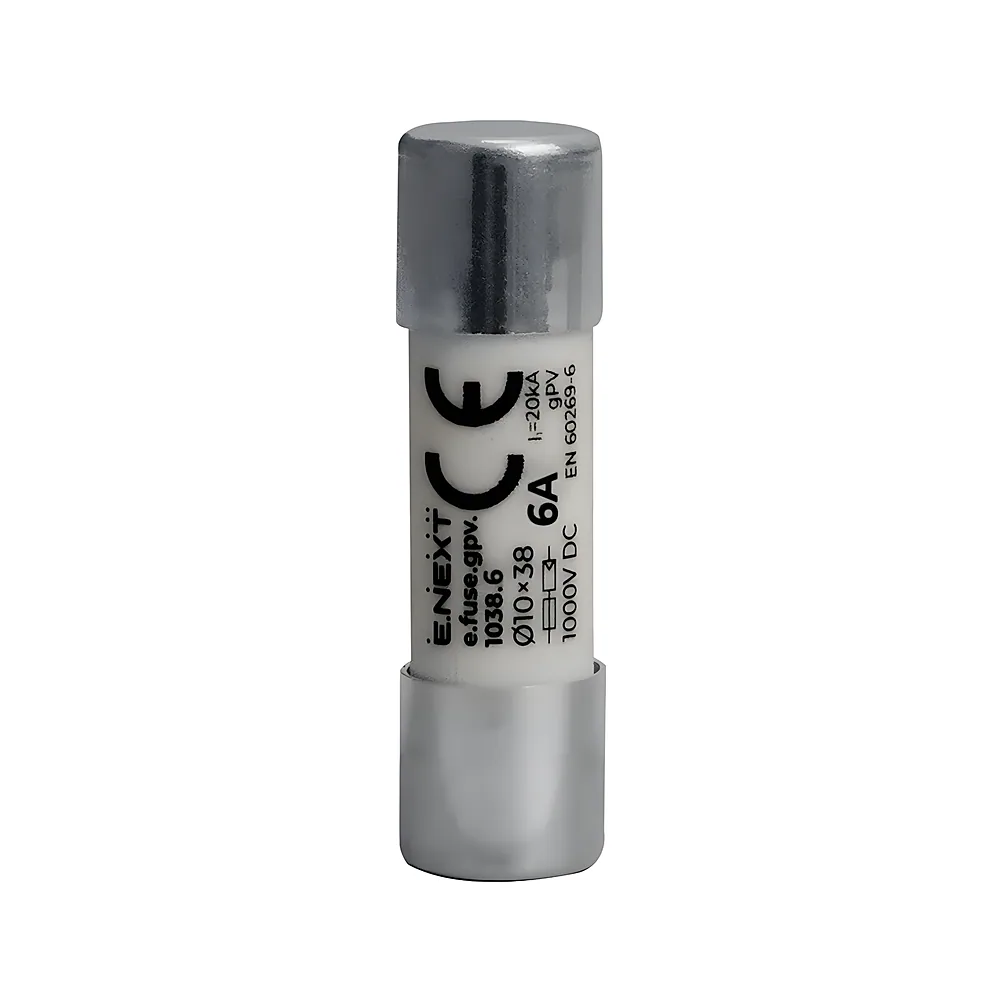 Запобіжник плавкий e.fuse.gpv.1038.6 10х38 gPV 6 А 1000 В DC 20 кА E.NEXT i0610113