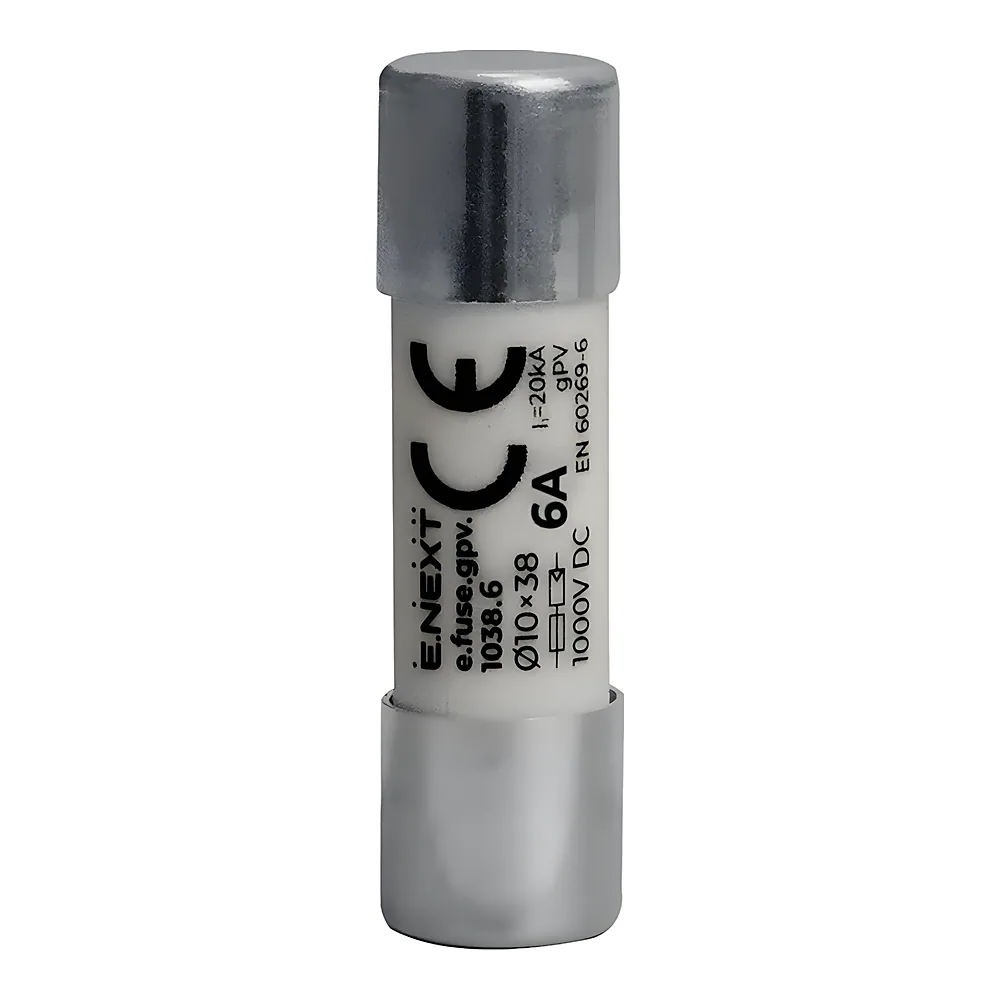 Запобіжник плавкий e.fuse.gpv.1038.6 10х38 gPV 6 А 1000 В DC 20 кА E.NEXT i0610113