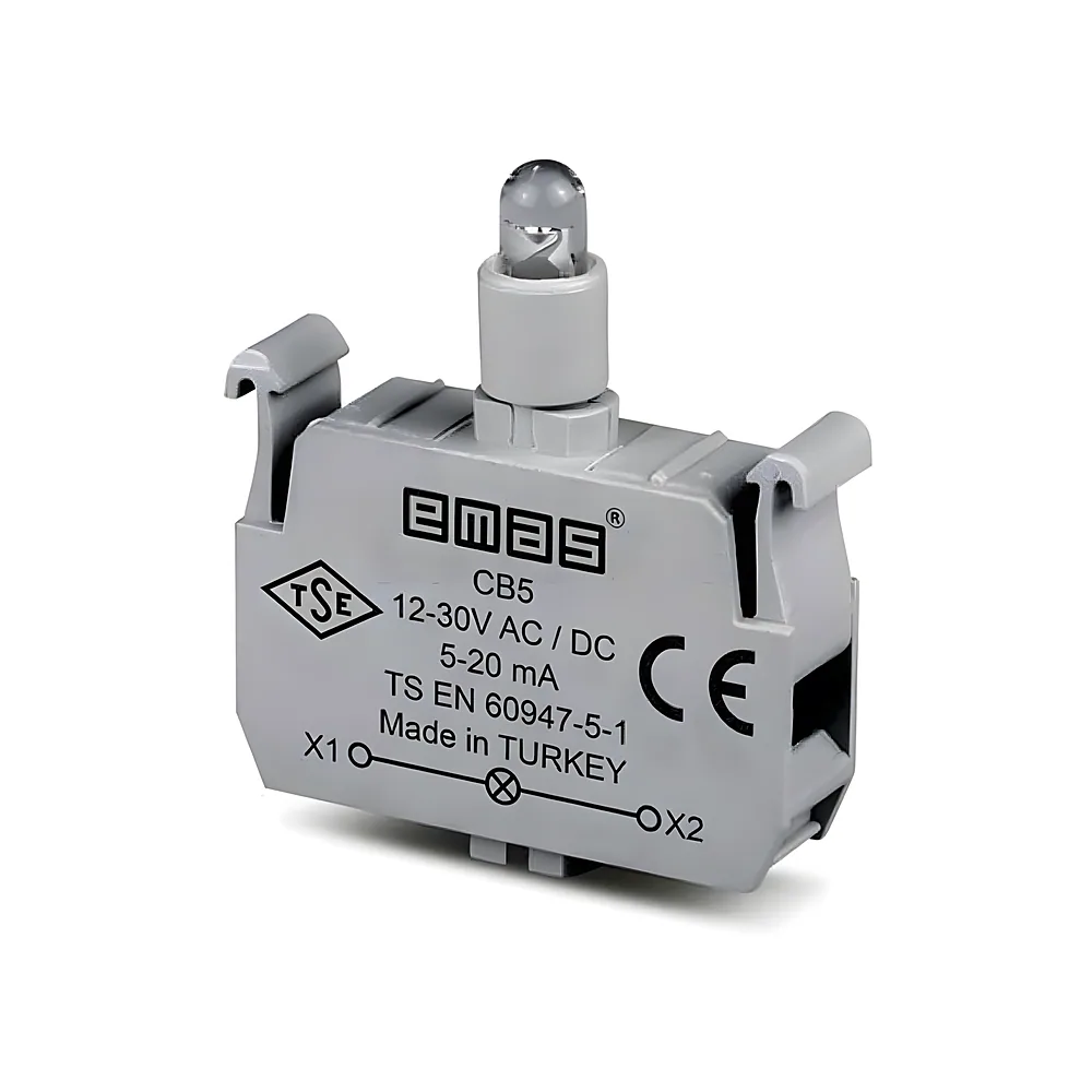 Блок-контакт підсвічування з білим світлодіодом 12-30 В AC/DC EMAS CB5