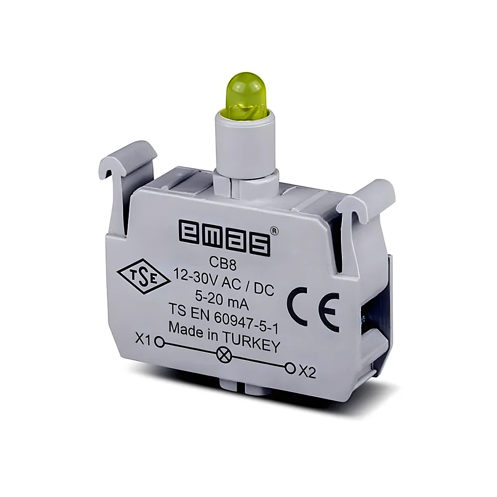 Блок-контакт підсвічування жовтий LED 12-30 В AC/DC EMAS CB8
