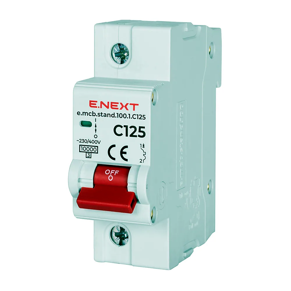 Автоматичний вимикач E.NEXT STAND 1P 125A C 10kA s002207