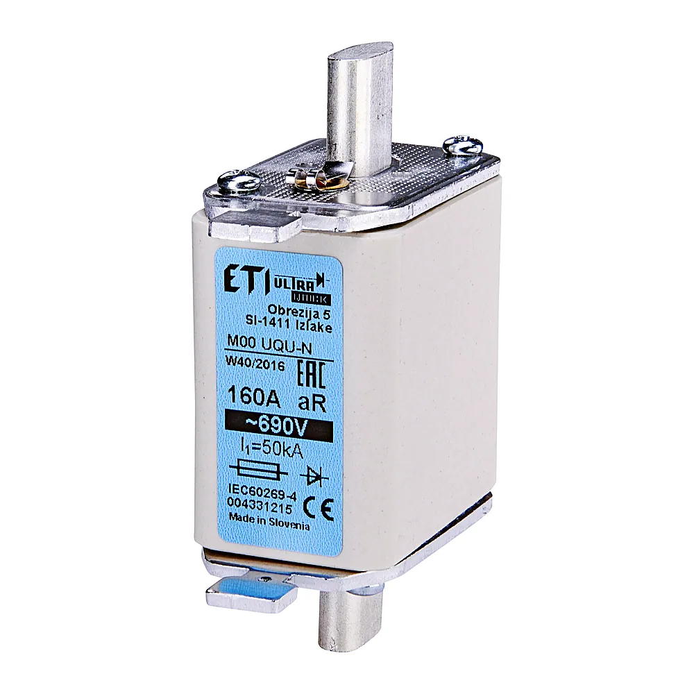 Запобіжник ETI M00UQU-N 160A 690V aR 50kA 4331215