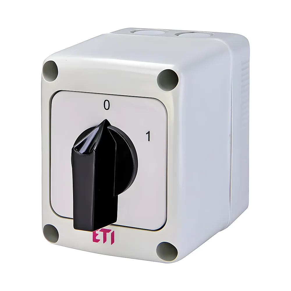 Кулачковий перемикач CS 16 90 PN 1P 0-1 корпус IP65 сіро-чорний 16 А ETI 4773154
