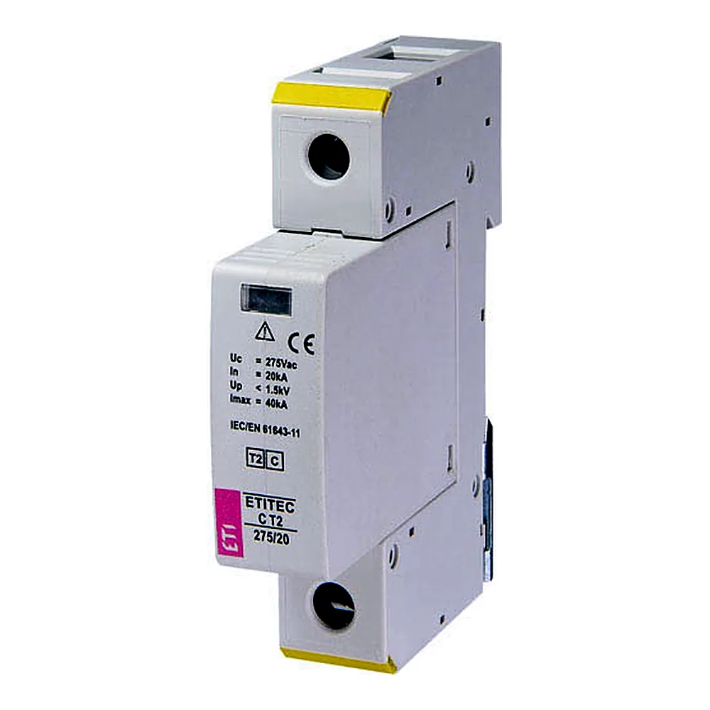 Обмежувач перенапруги ETI ETITEC C T2 275/20 1+0 1p 2440393