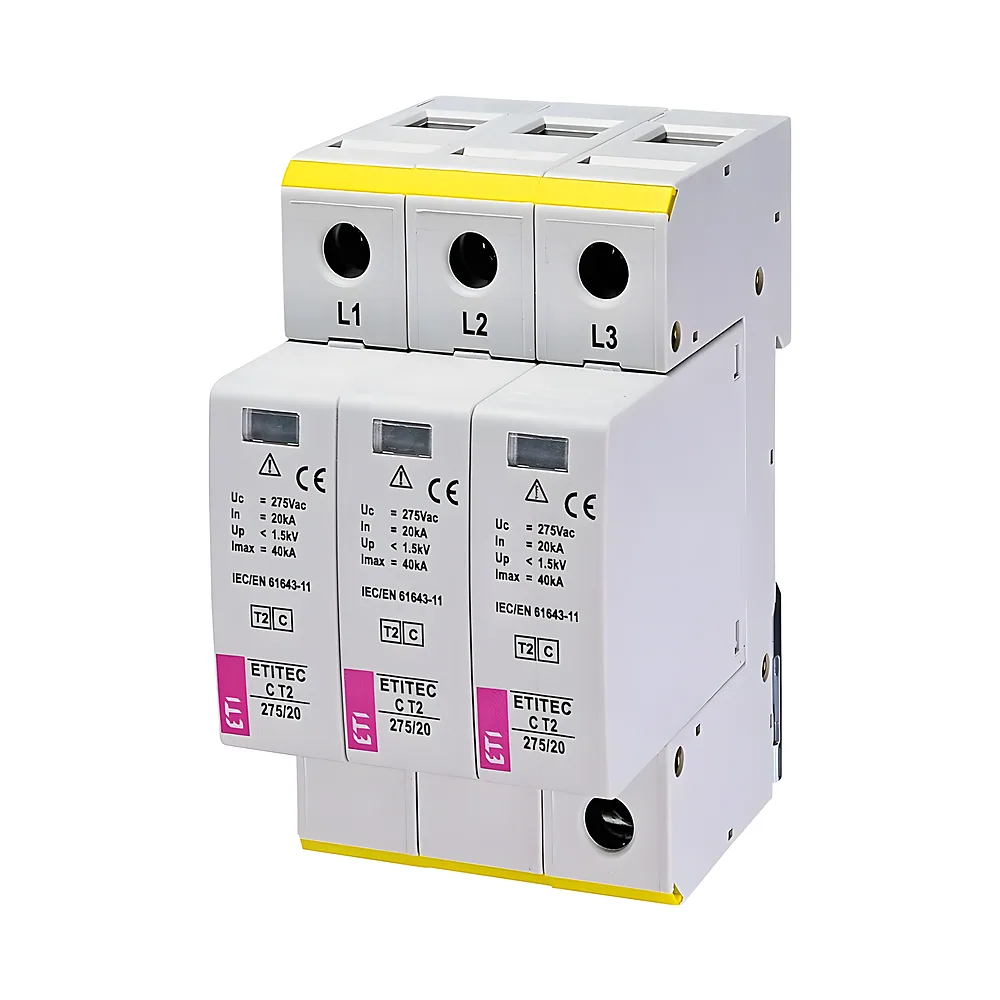 Обмежувач перенапруг ETITEC C T2 275/20 3+0 3P ETI 2440399