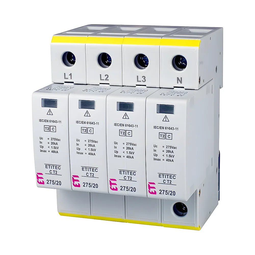 Обмежувач перенапруг ETITEC C T2 275/20 4+0 4P ETI 2440395
