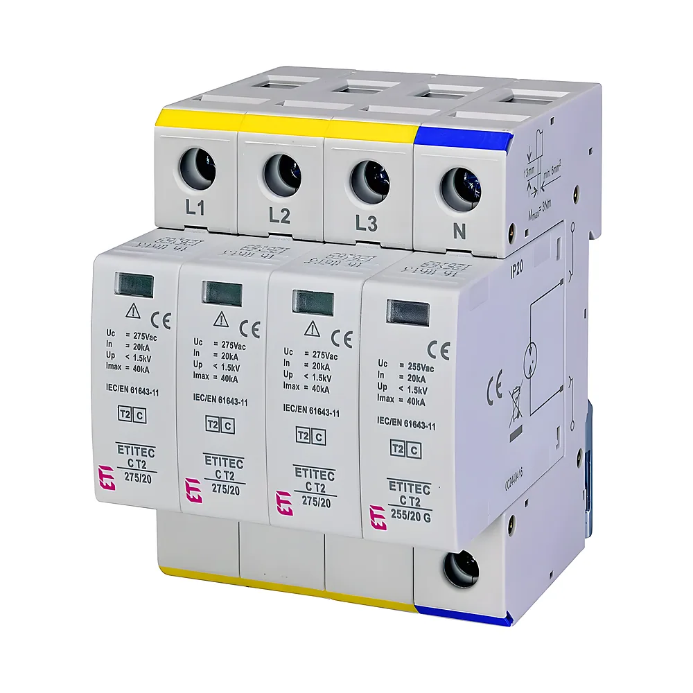 Обмежувач перенапруг ETITEC C T2 275/20 3+1 4P ETI 2440403