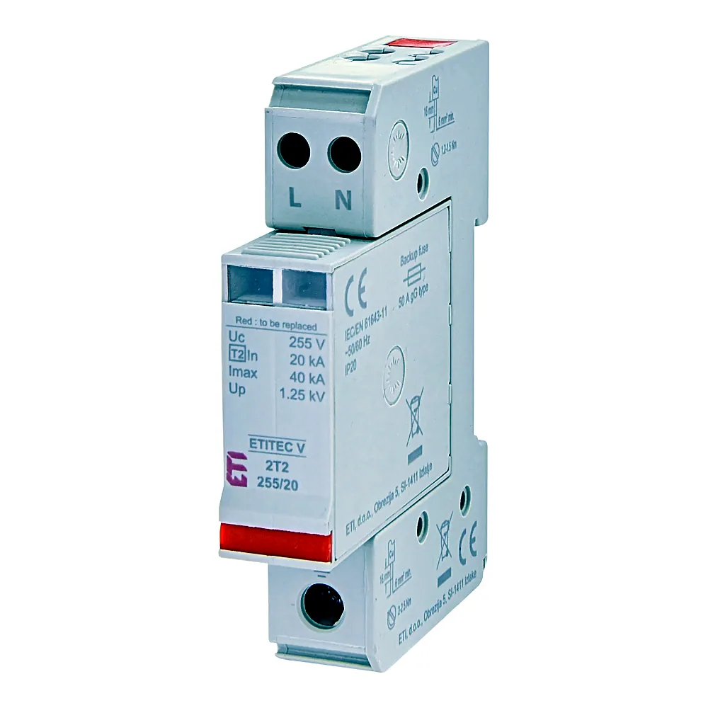 Обмежувач перенапруги ETI ETITEC V 2T2 255/20 2+0 1p 2442940