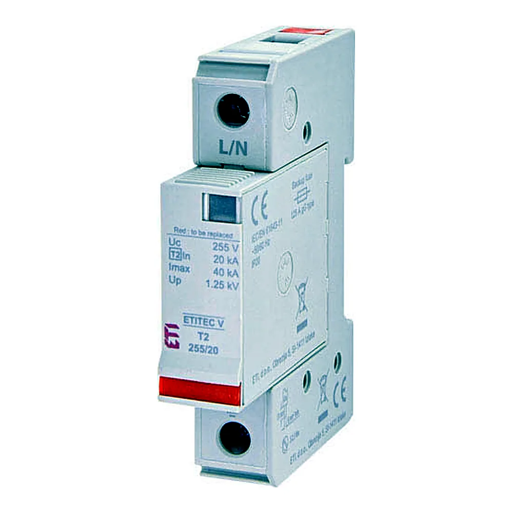 Обмежувач перенапруги ETI ETITEC V T2 255/20 1+0 2442952