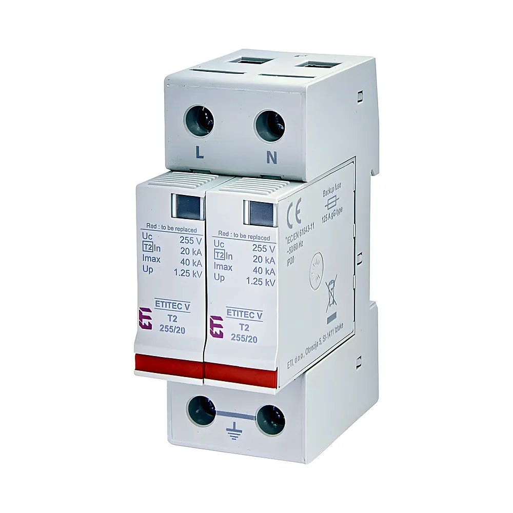 Обмежувач перенапруг ETITEC V T2 255/20 2+0 ETI 2442953