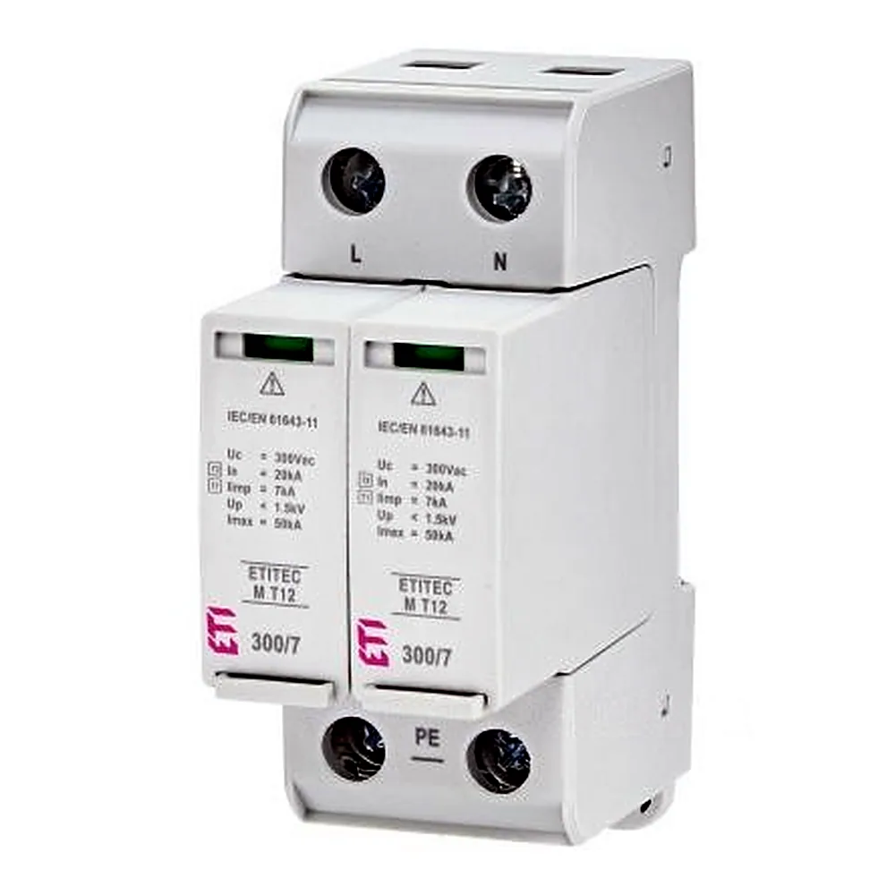 Обмежувач перенапруги ETI ETITEC M T12 300/7 2+0 2p TNC-S 2440502