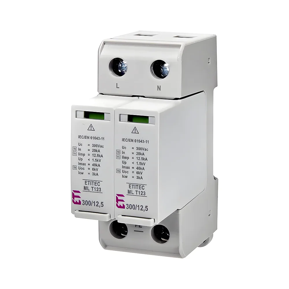 Обмежувач перенапруг ETITEC ML T123 300/12,5 2+0 2P TNC-S ETI 2440663