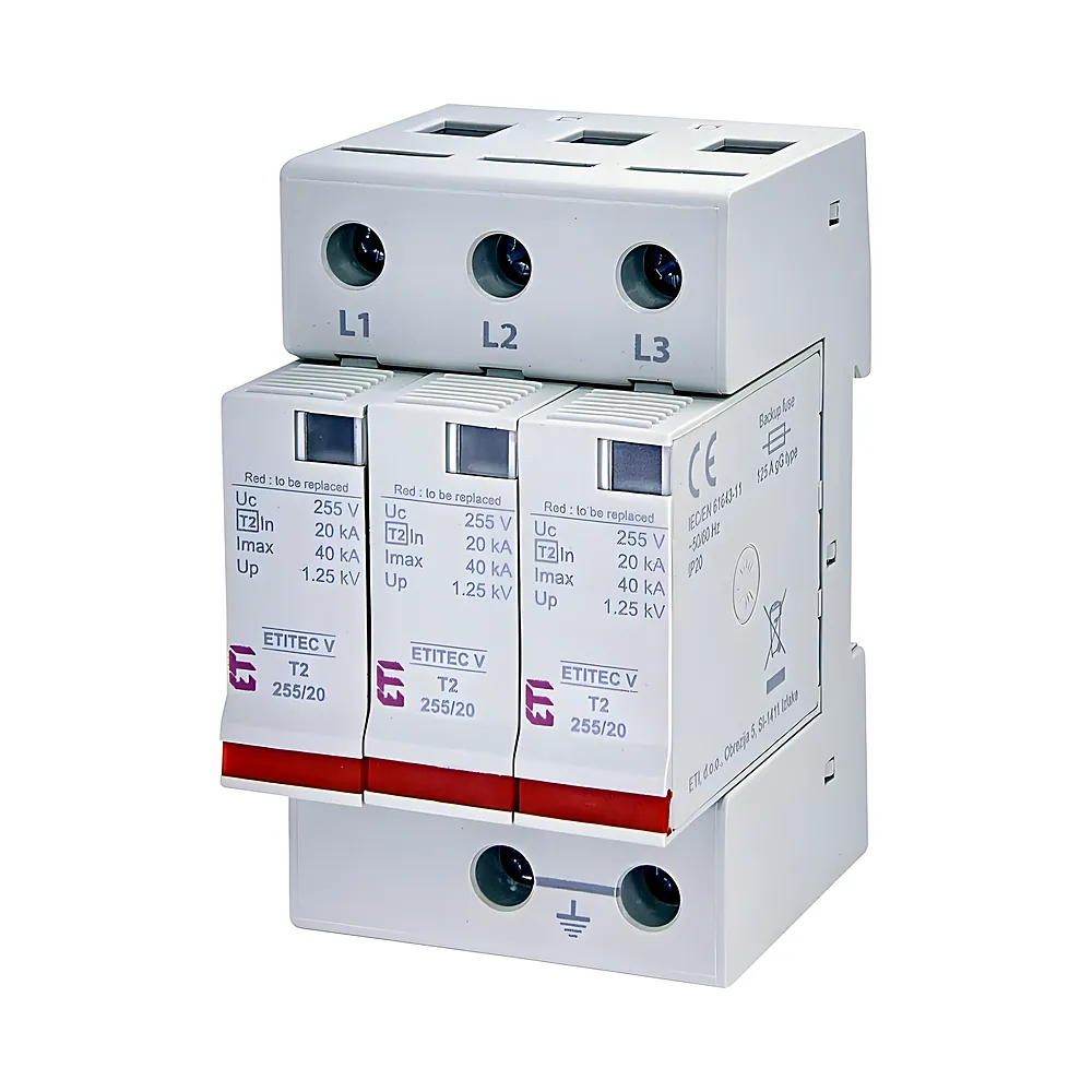 Обмежувач перенапруг ETITEC V T2 255/20 3+0 ETI 2442955