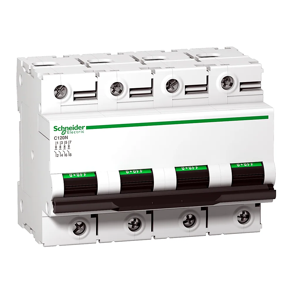 Автоматичний вимикач C120N, 4P 80A хар-ка C, 10кА, A9N18372, Schneider Electric
