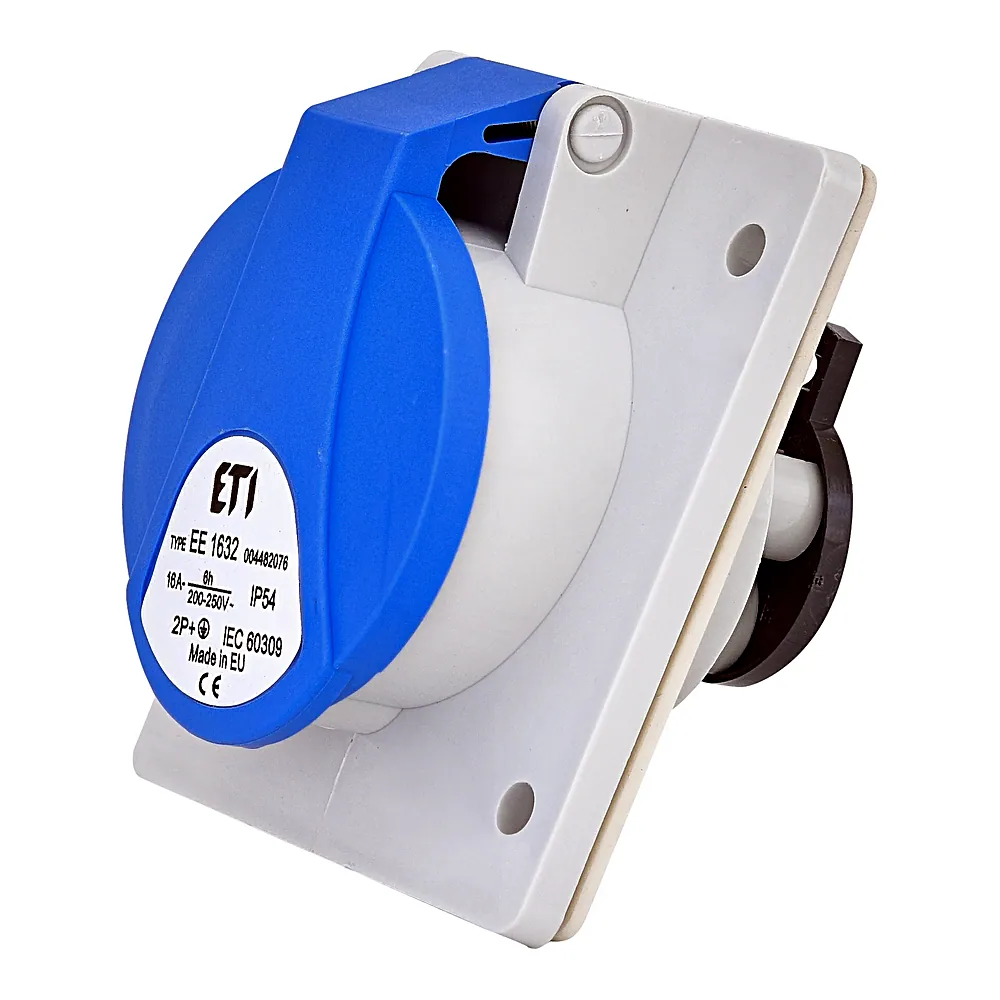 Розетка вбудована EE-1632  IP54 (16A, 230V, 2P+PE), ETI 4482076