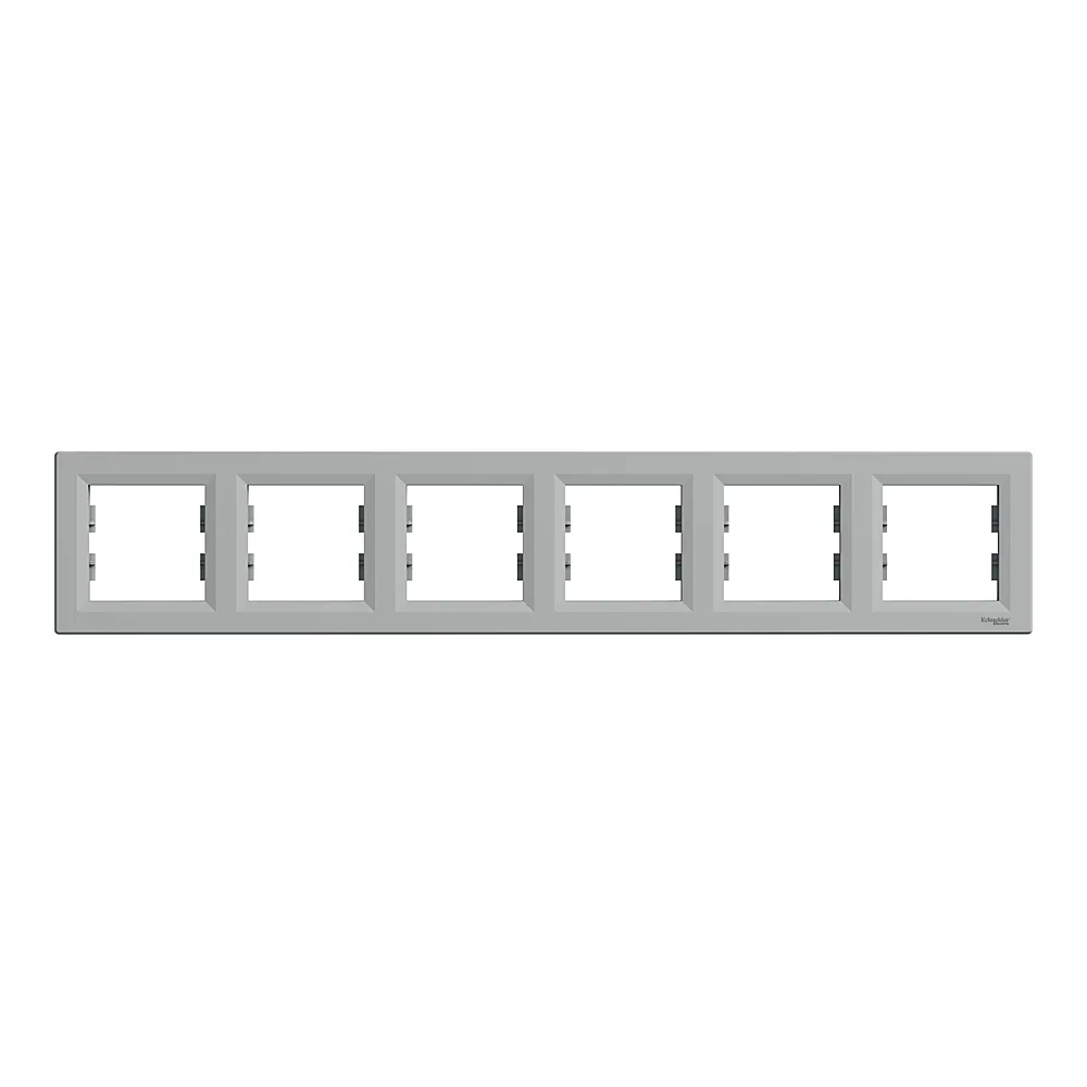 Рамка Asfora 6-постова алюміній Schneider Electric EPH5800661
