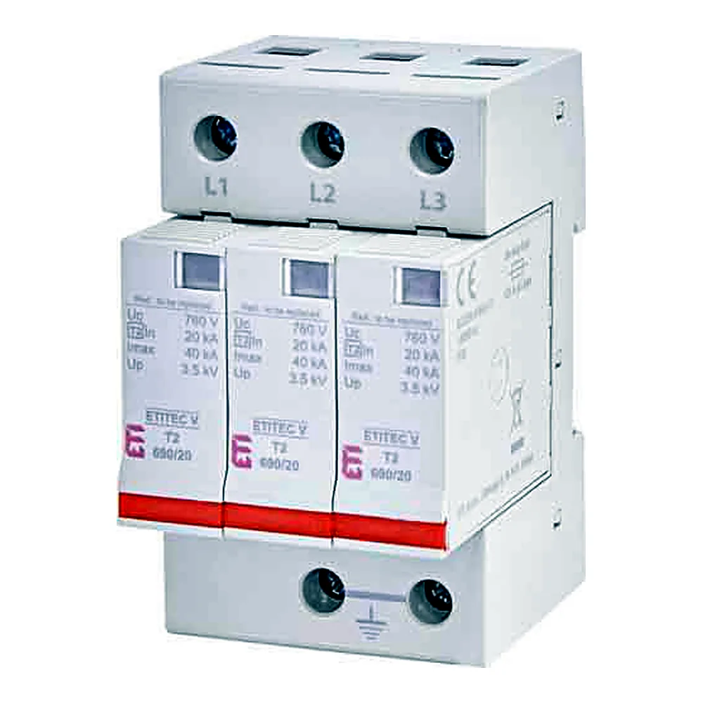 Обмежувач перенапруги ETITEC V T2 690/20 3+0 RC, ETI 2442988