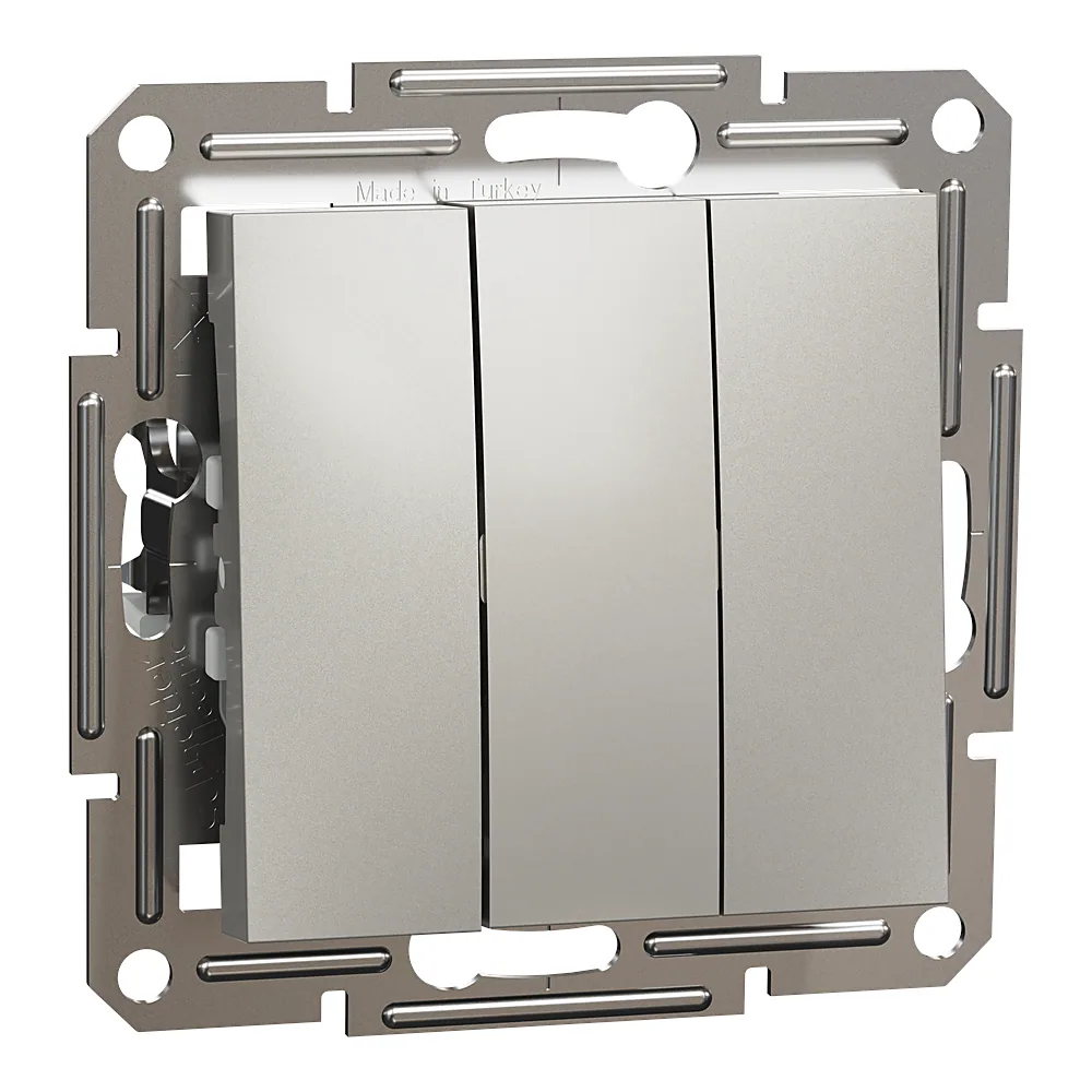 Вимикач Asfora 3-х клавішний бронза Schneider Electric EPH2100169