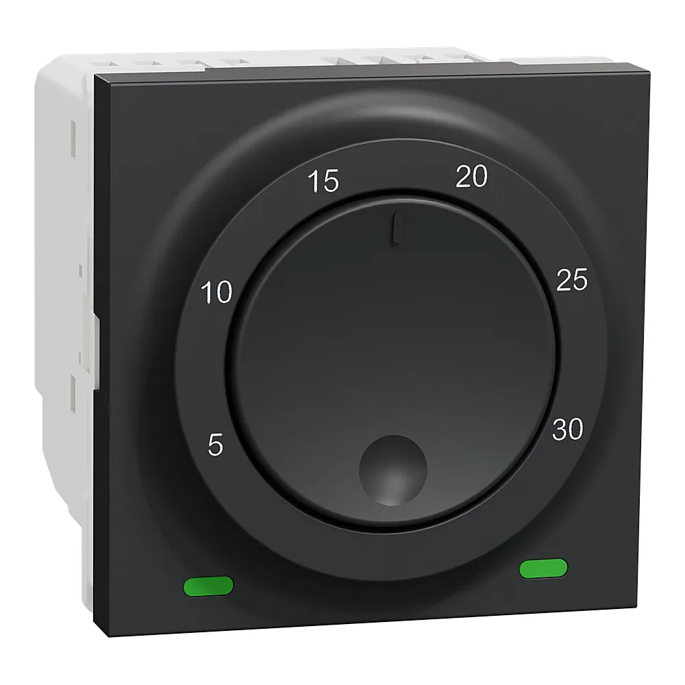 Термостат кімнатний вбудований датчик 8 А антрацит Unica New Schneider Electric NU350154